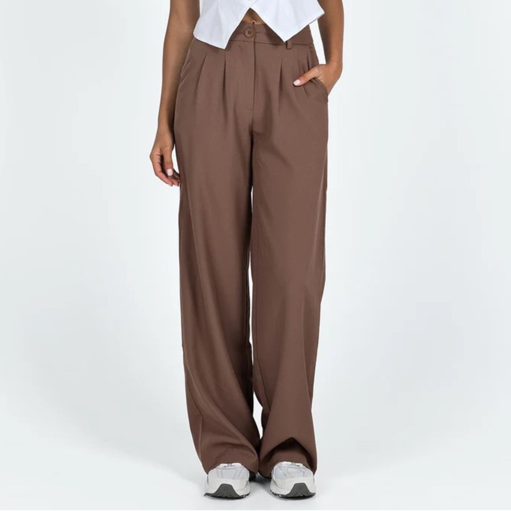 princess polly archer pants - brown